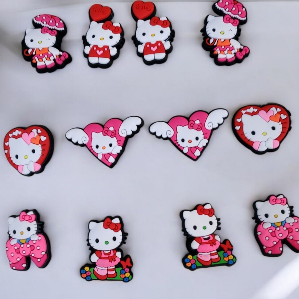 Hello Kitty Inspired Croc Charms Set | Kawaii Jibbitz Shoe Charms | Sanrio Style